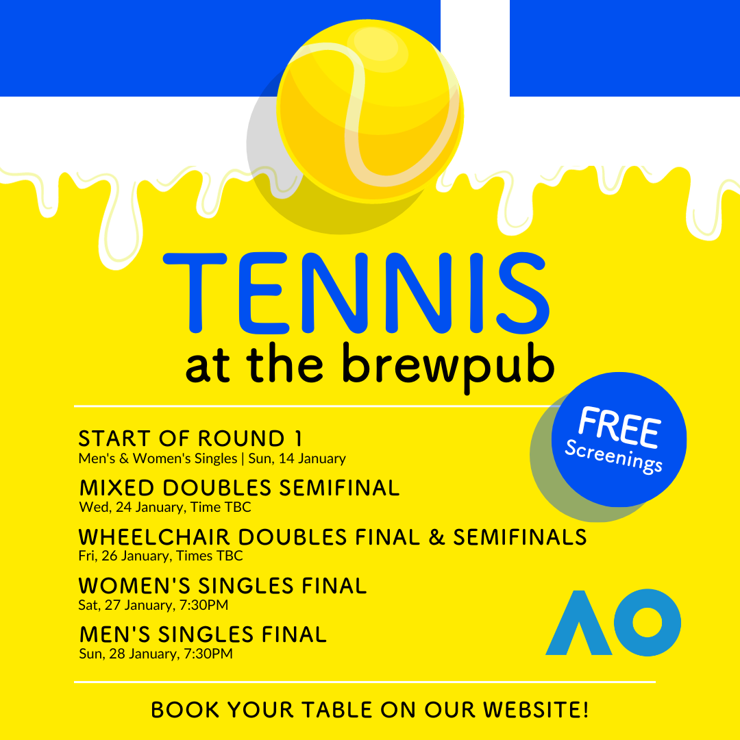 AO Tennis at the Brewpub