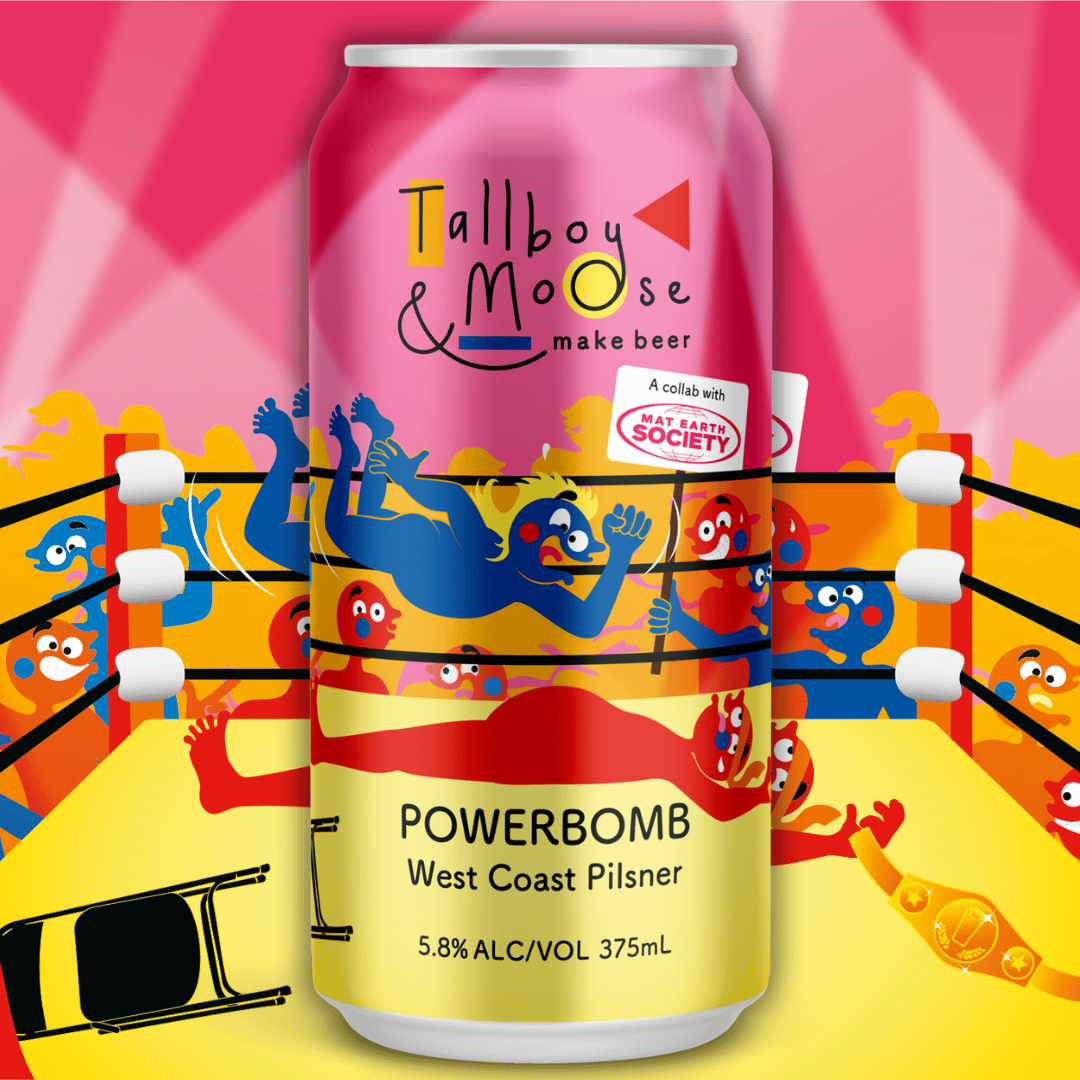 Powerbomb Pilsner – Tallboy & Moose